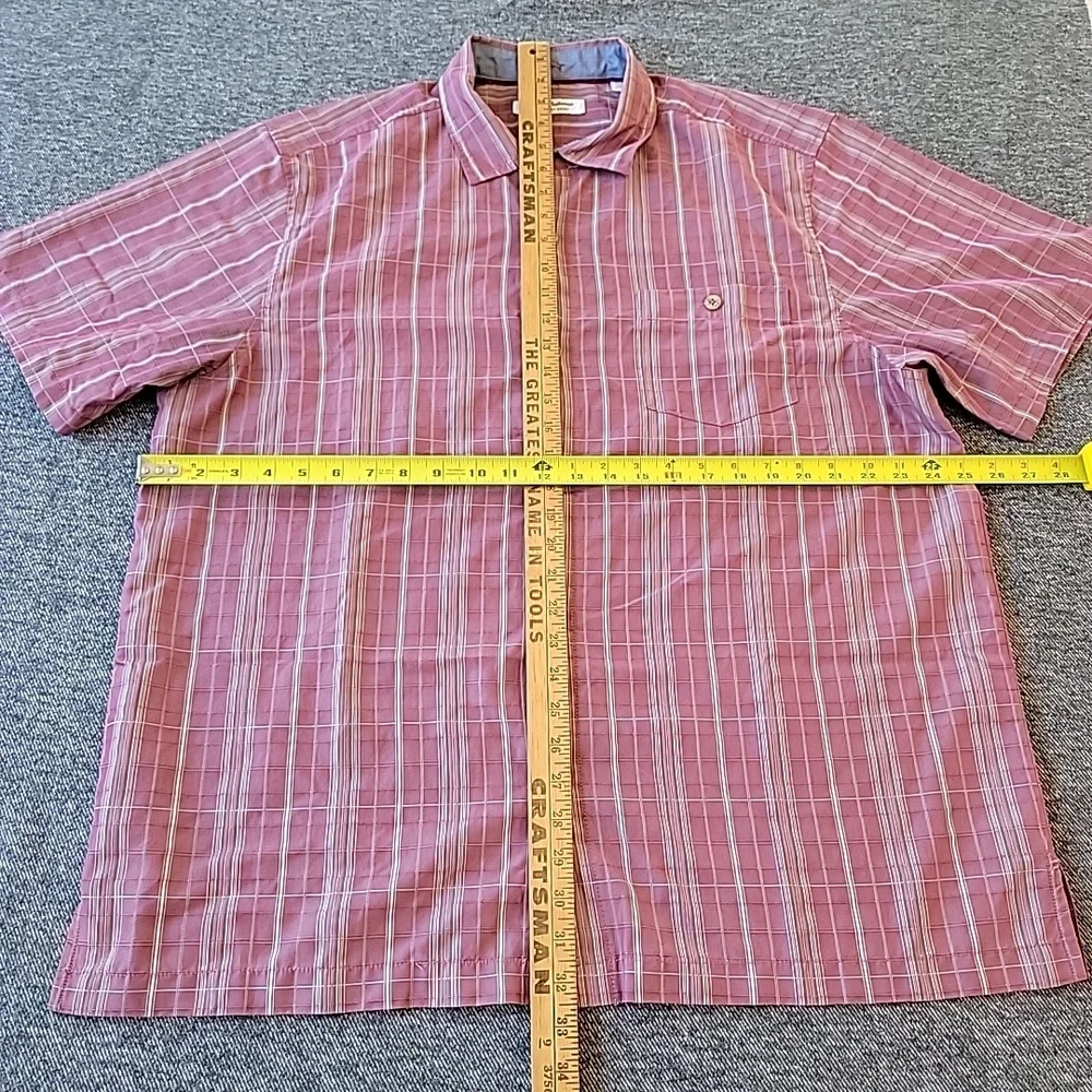 Tommy Bahama Shirt Men's XL Purple‎ Coconut Point Button Up Short Sleeve Pocket